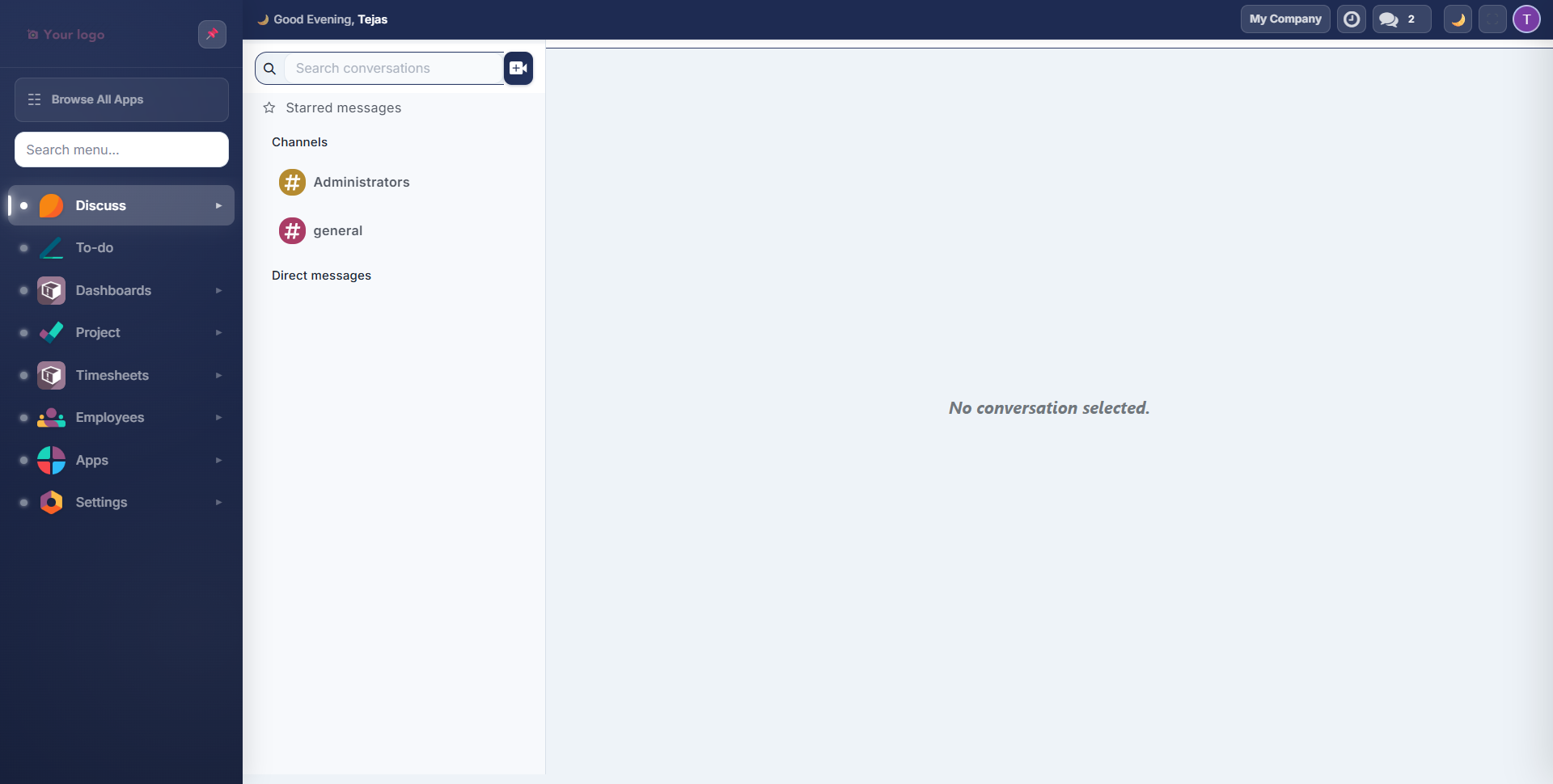 Theme Applied - Dashboard