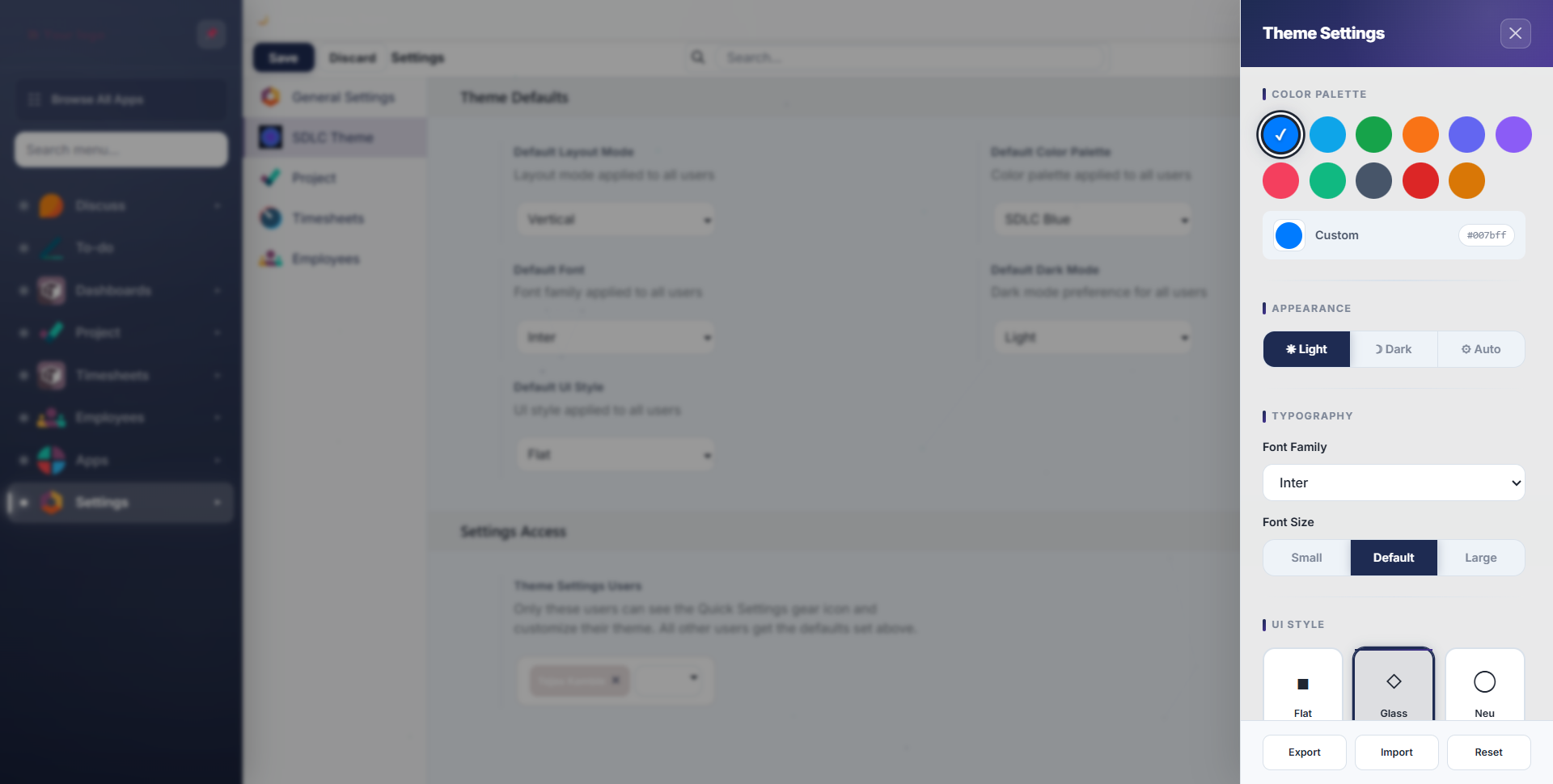 Quick Settings Panel