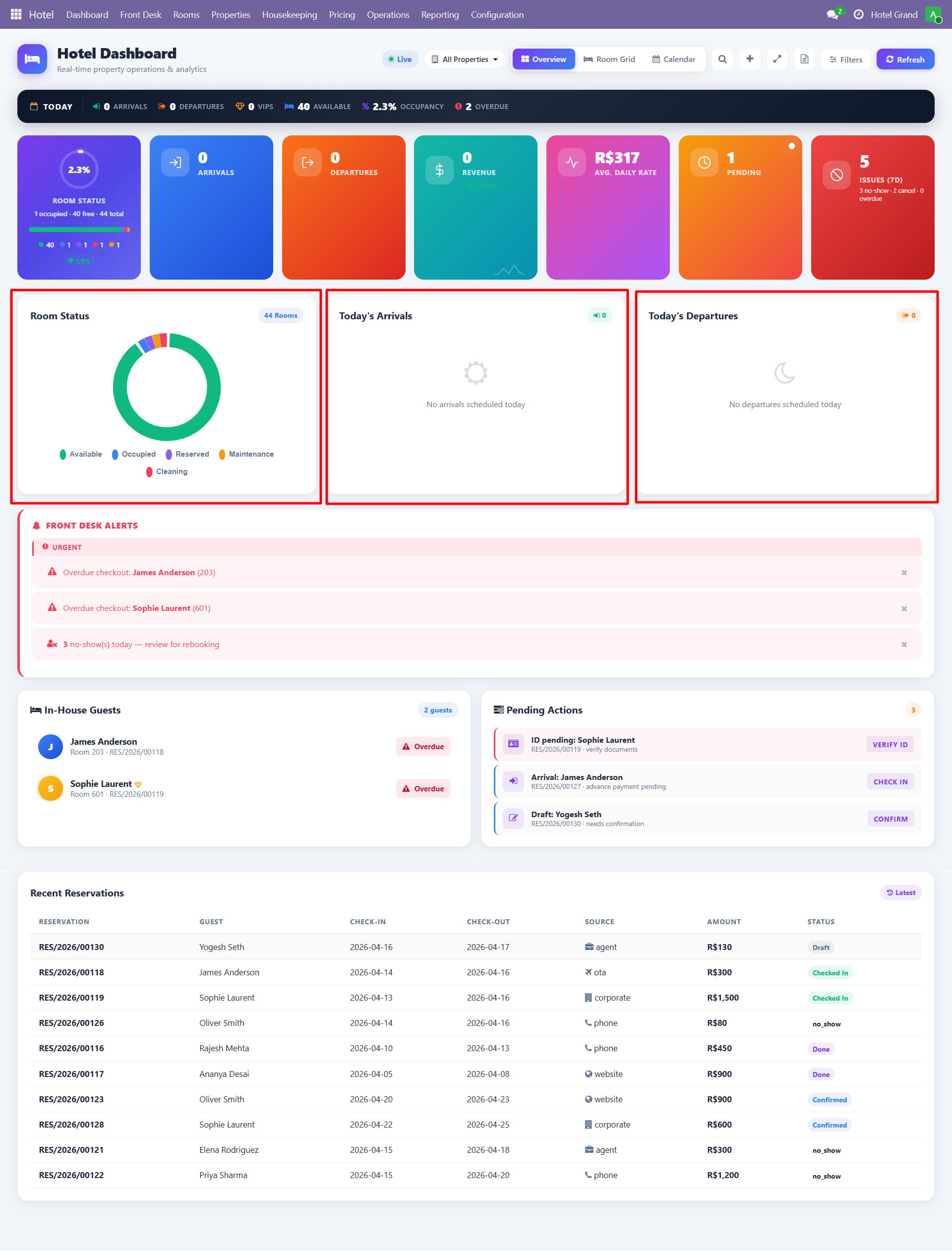 Front Desk Mid Section