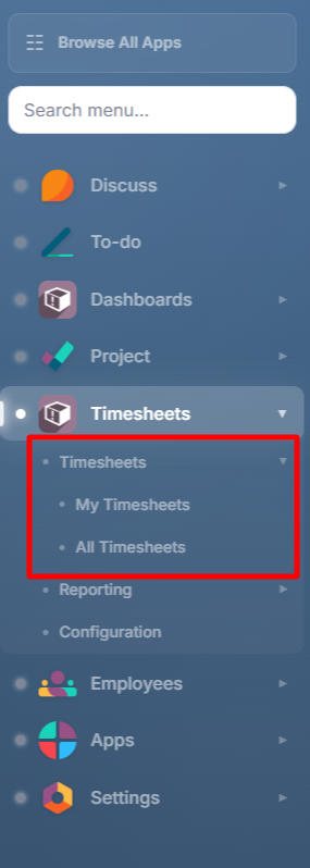 Sidebar Submenu Expanded