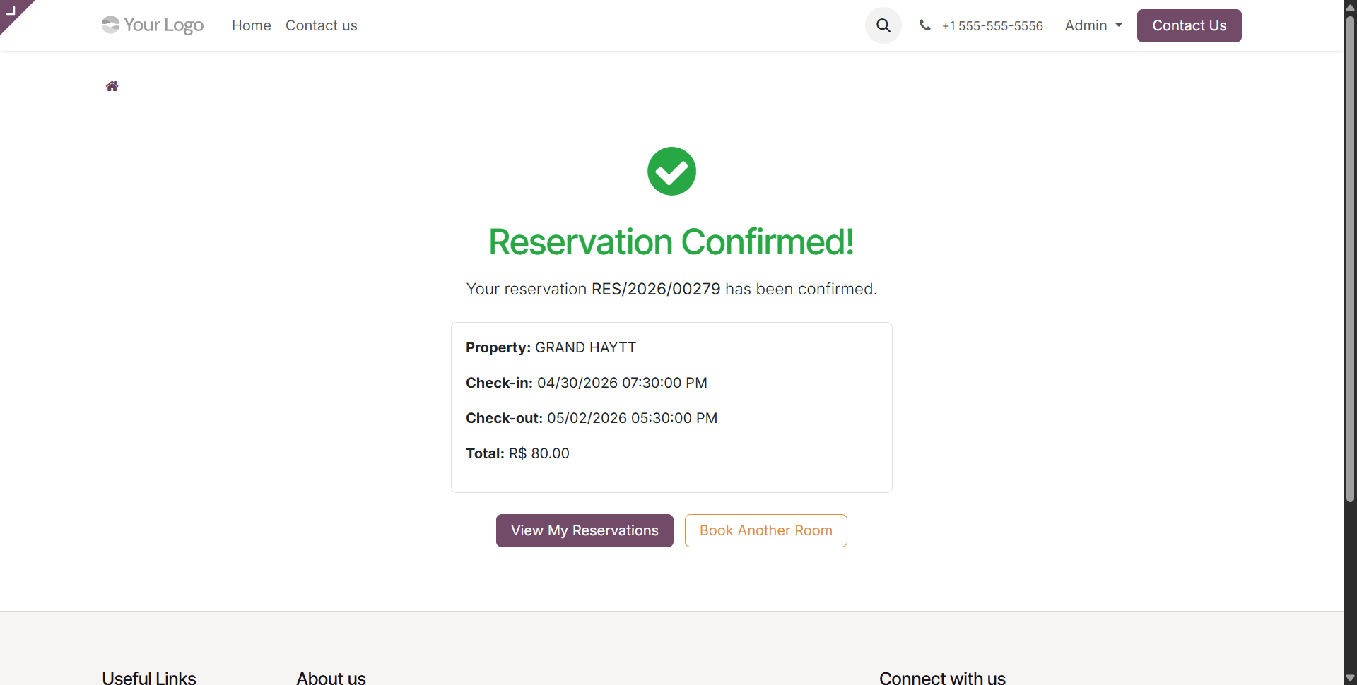 Booking Confirmation