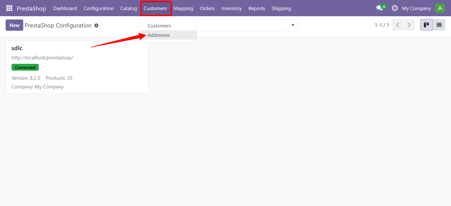Address Customer View