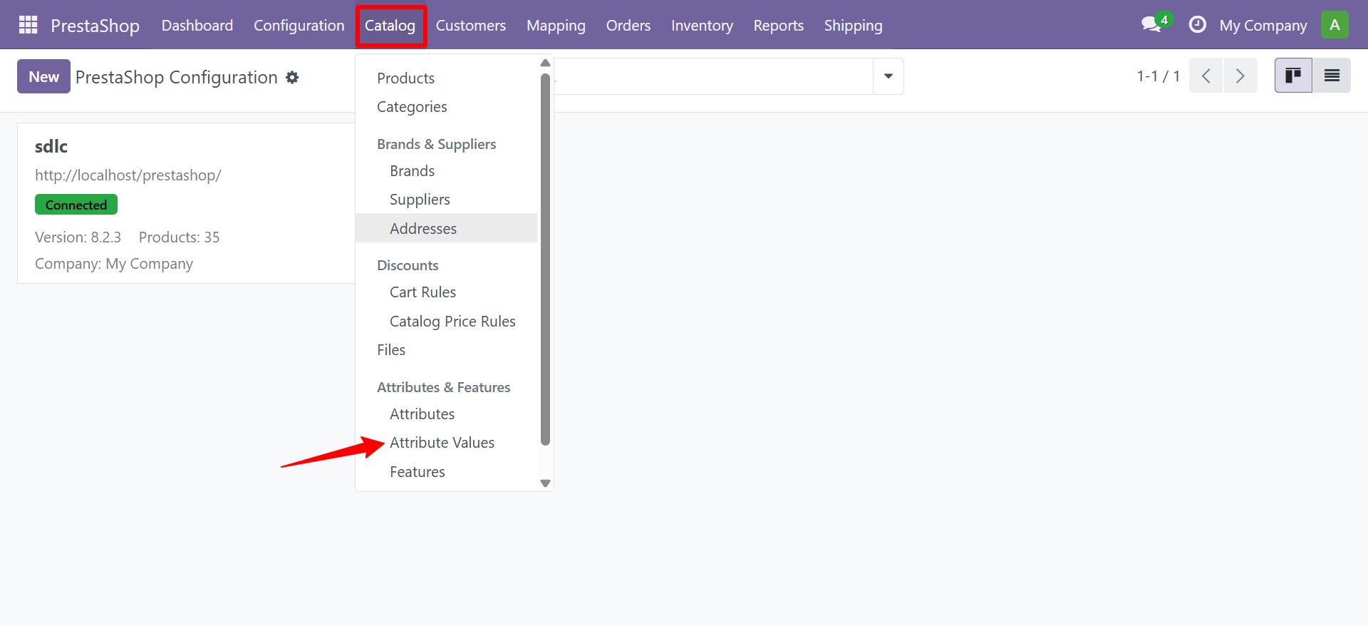 Attribute Values List