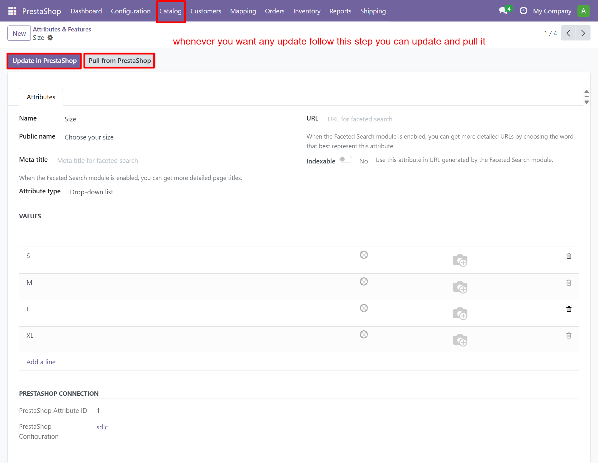 Attribute with Values