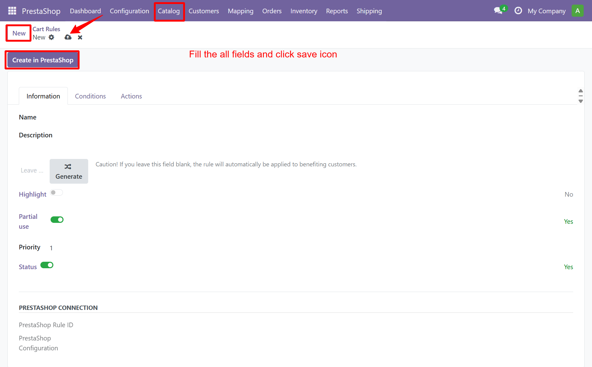 Cart Rule Form