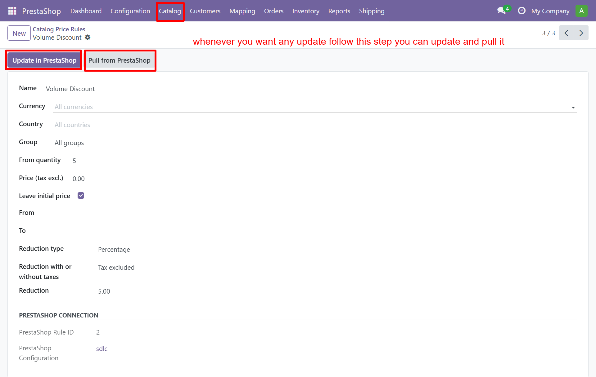 Catalog Rule Details