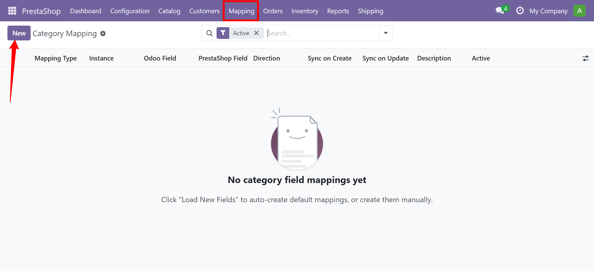 Category Mapping Empty