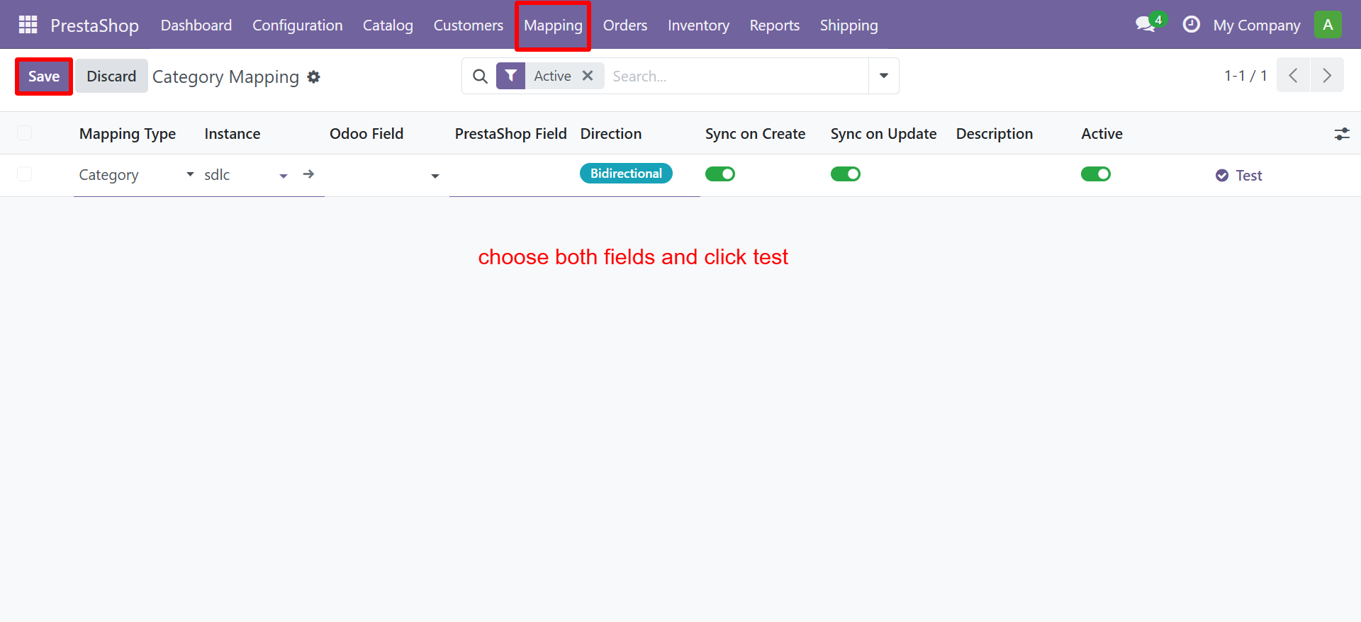 Category Mapping Active