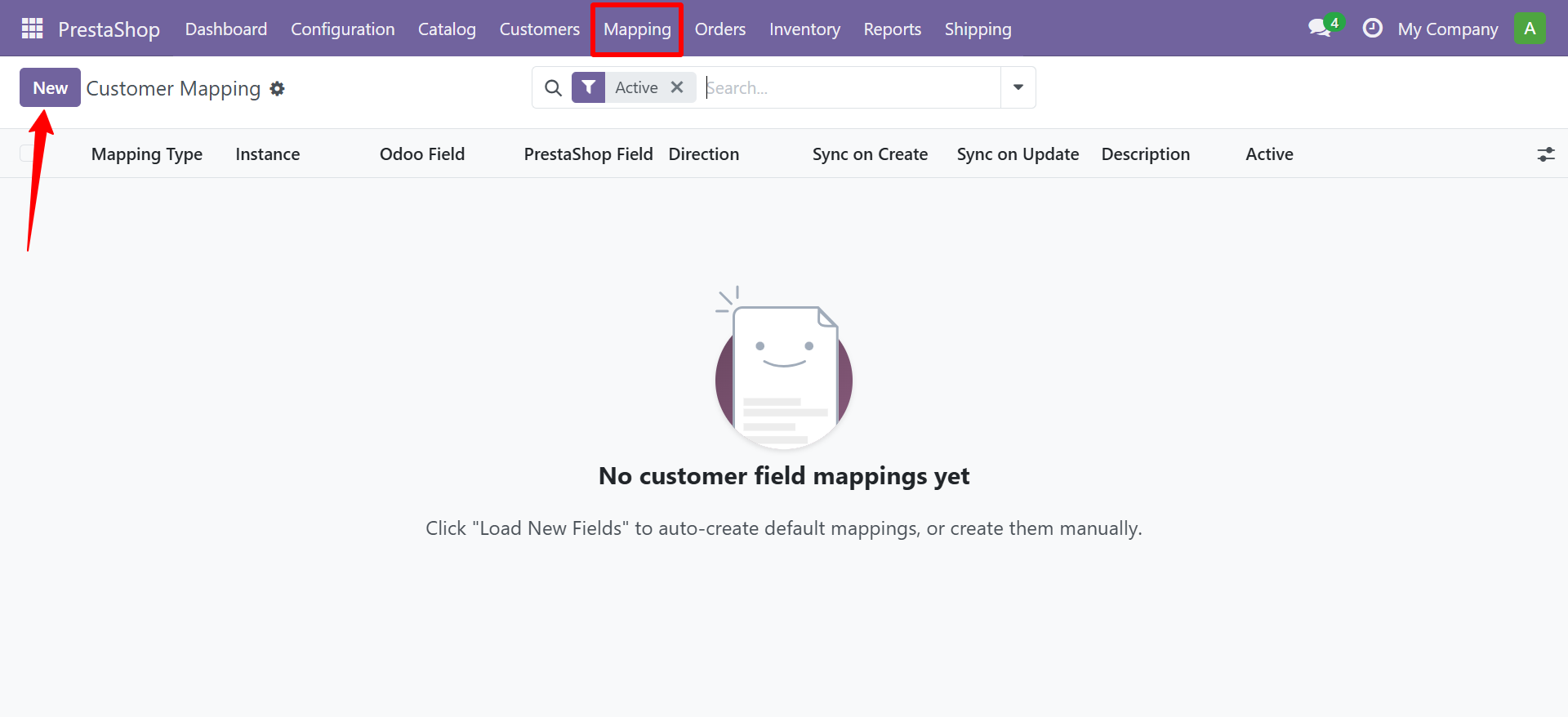 Customer Mapping Empty