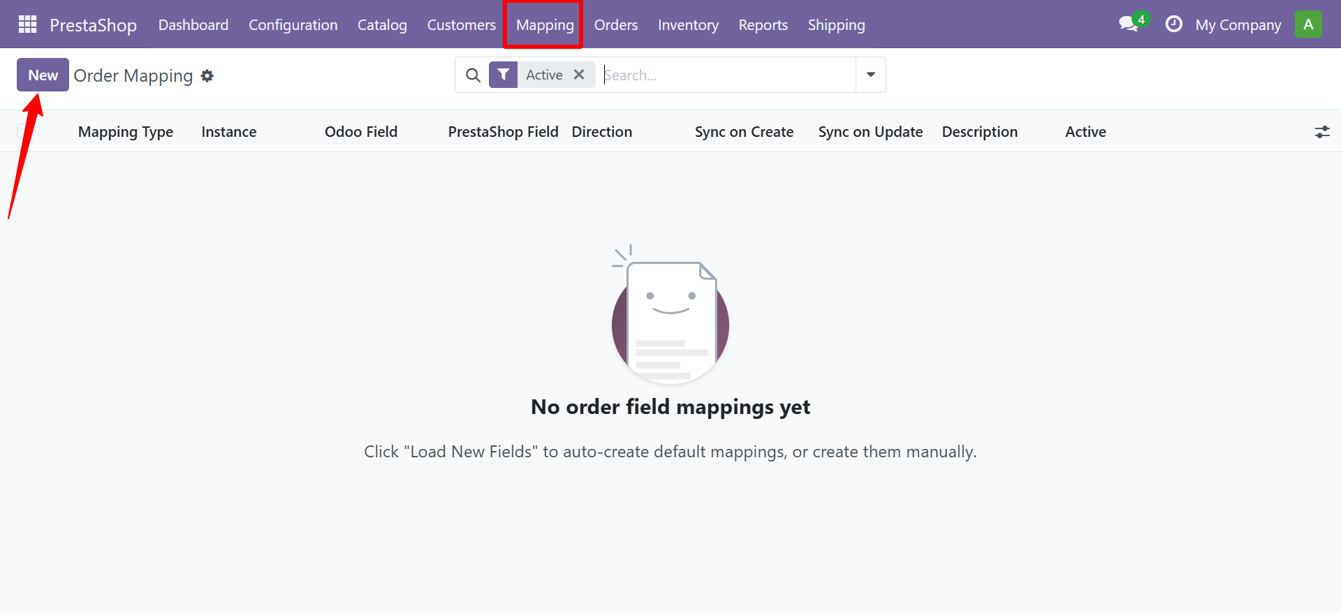 Order Mapping Empty