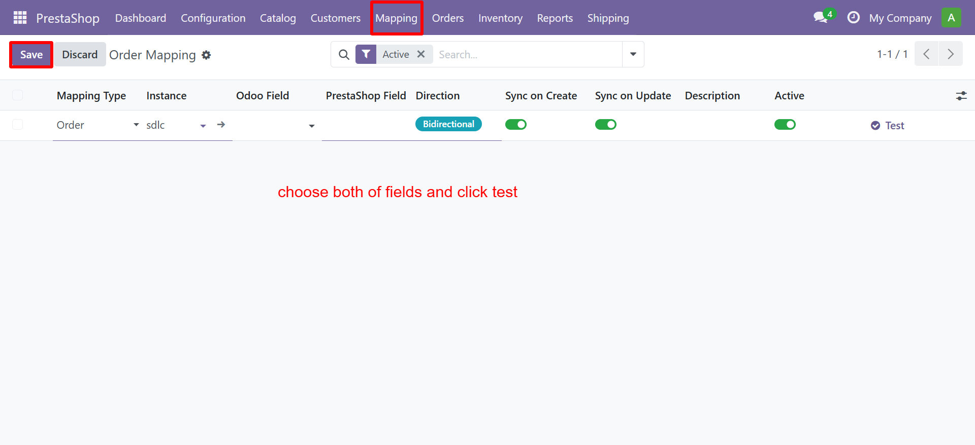 Order Mapping Active