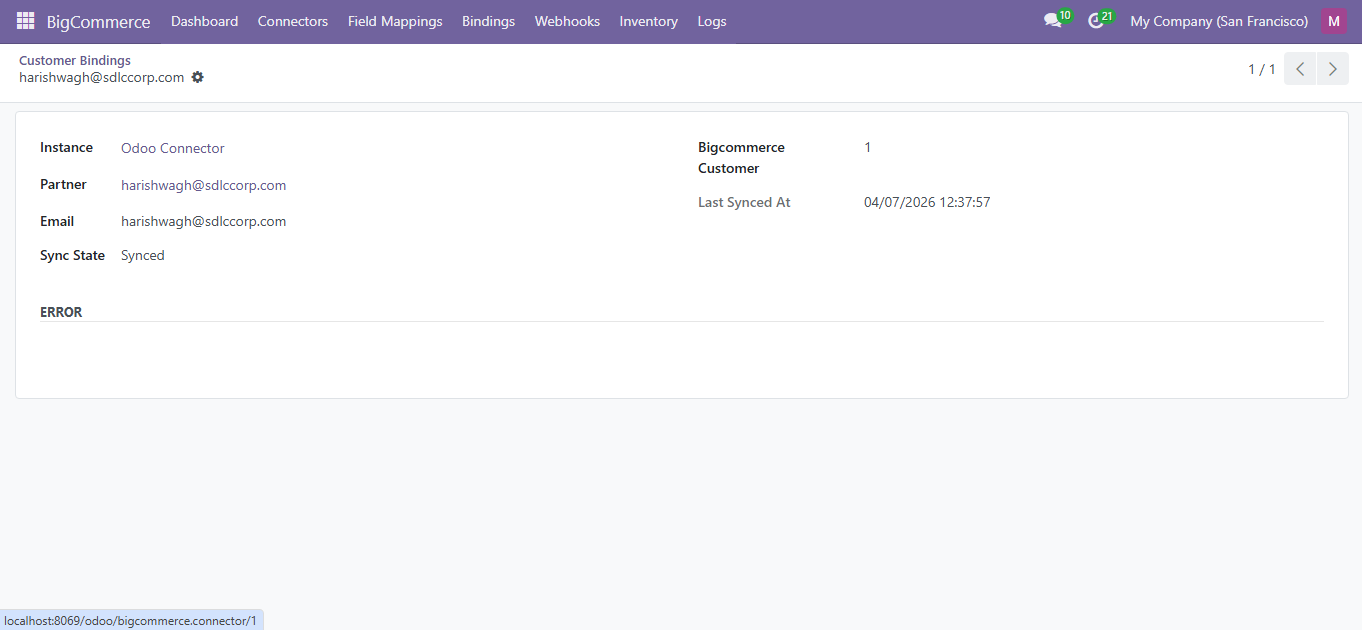 Customer Binding Form