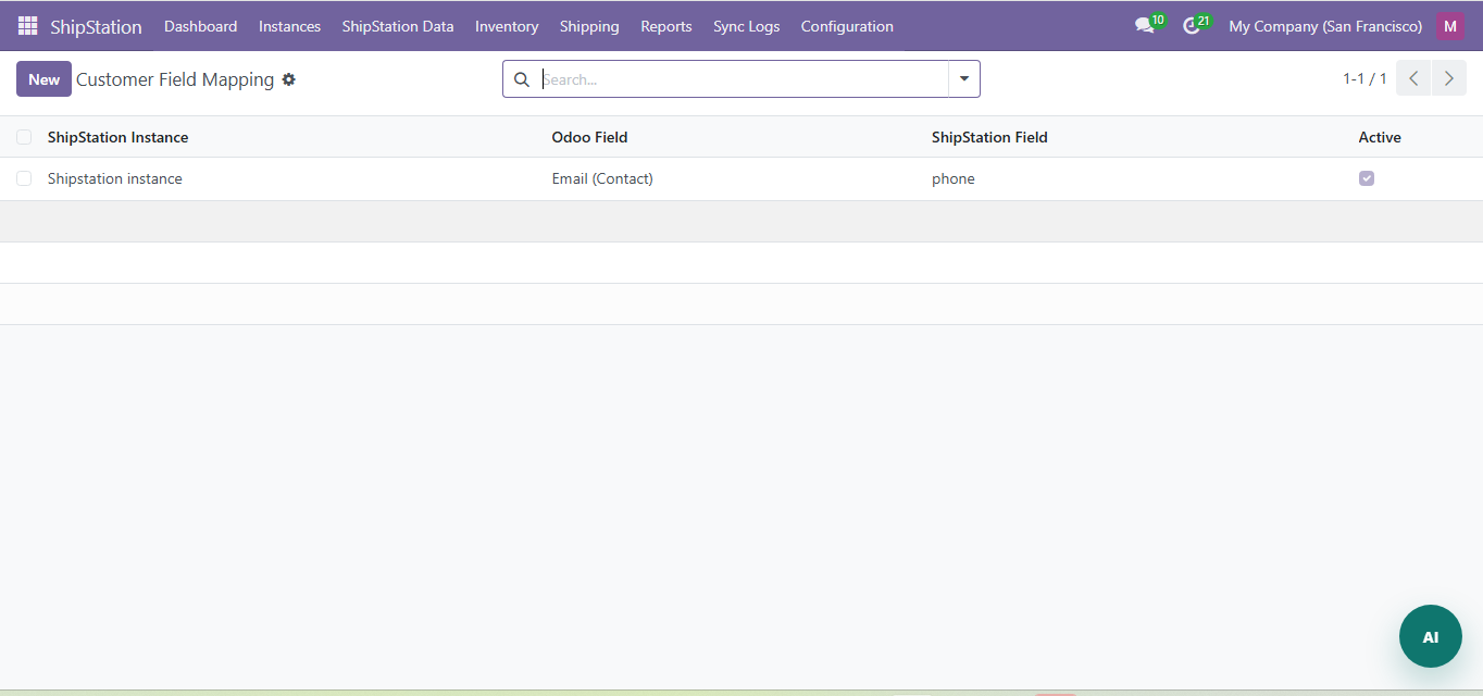 Customer Field Mapping