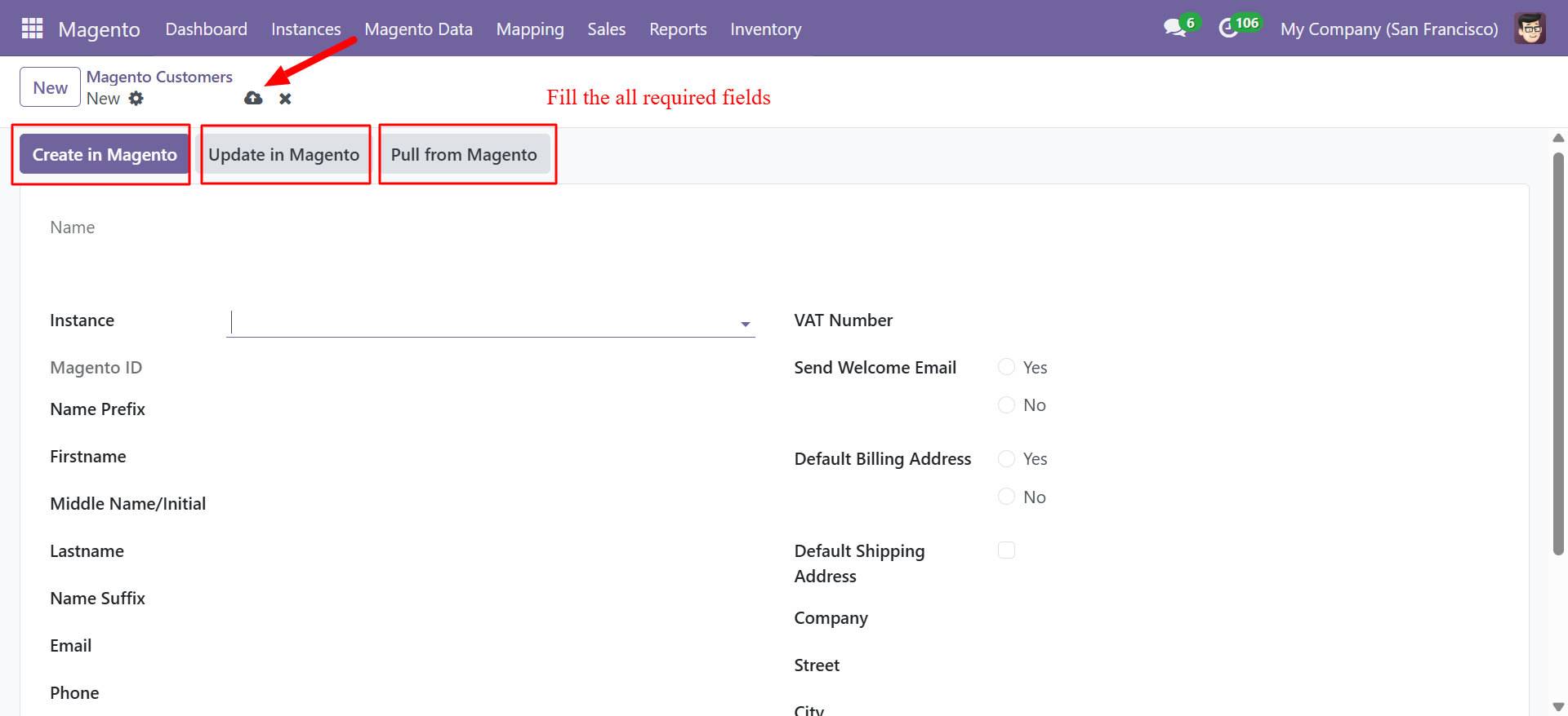 Magento Customer form view