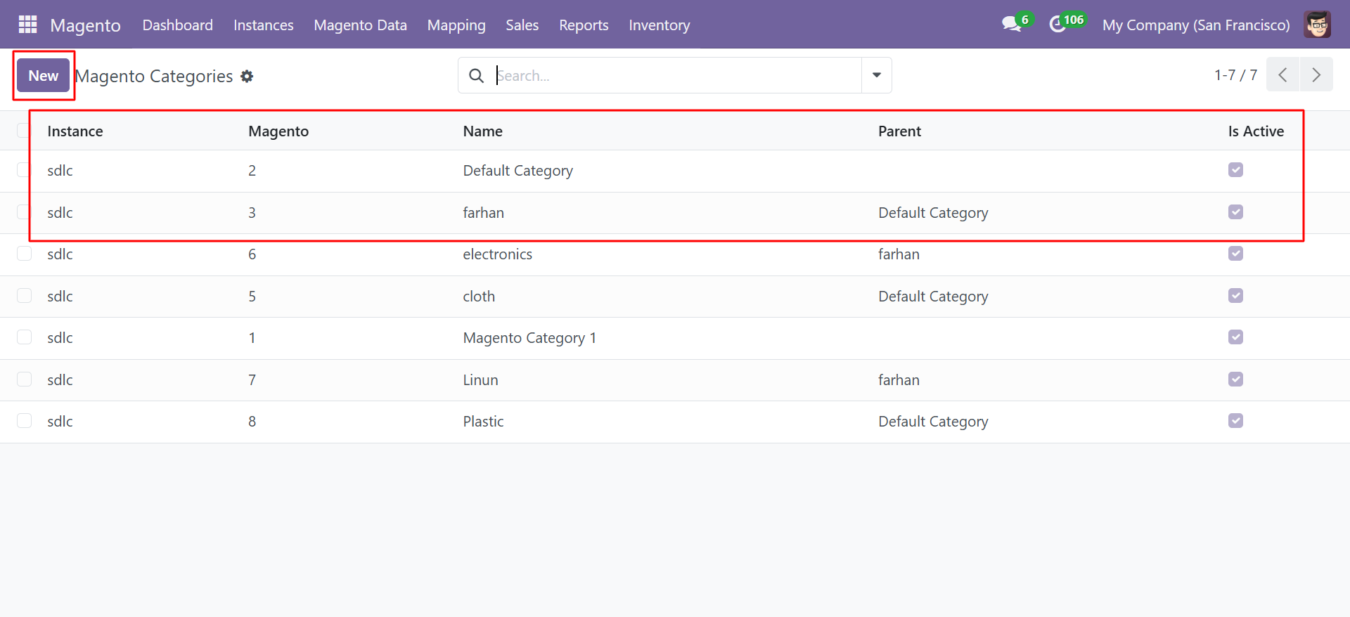 Magento Categories list view