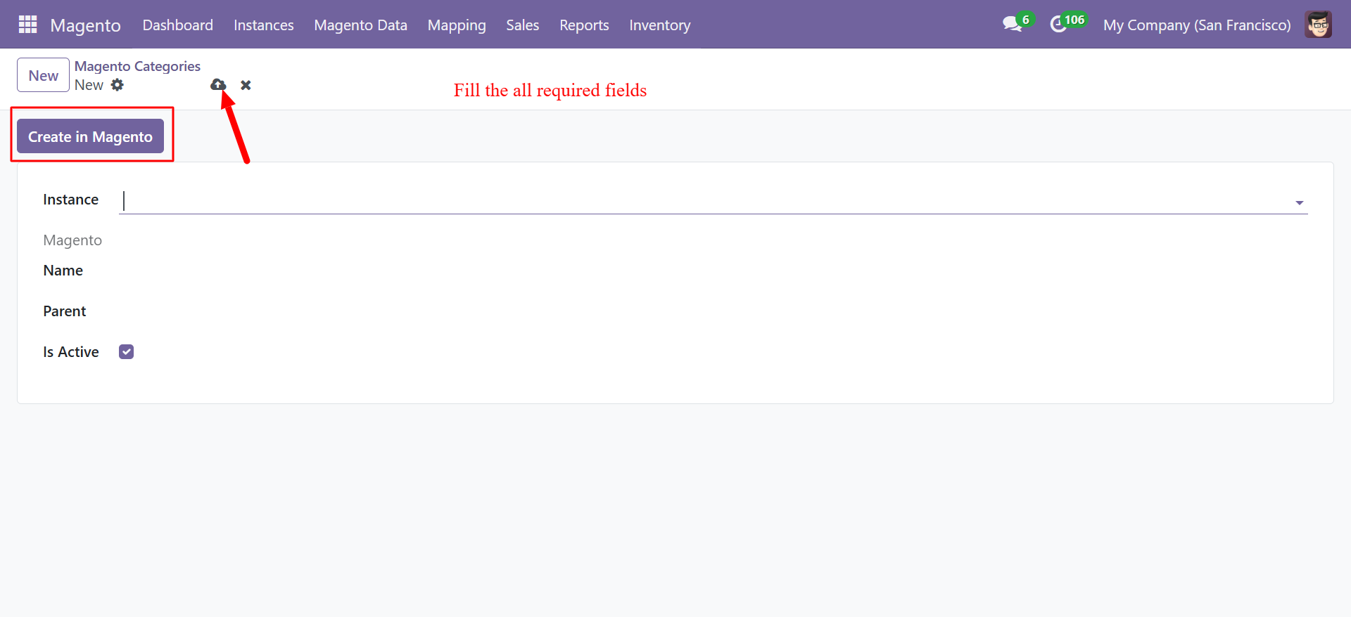 Magento Category form view