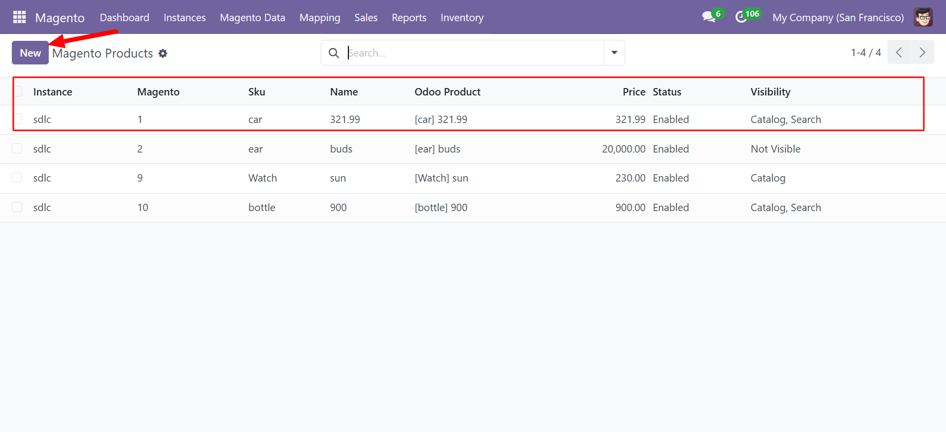 Magento Products list view