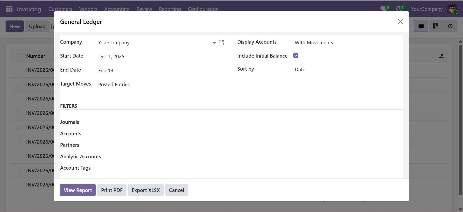 General Ledger Wizard