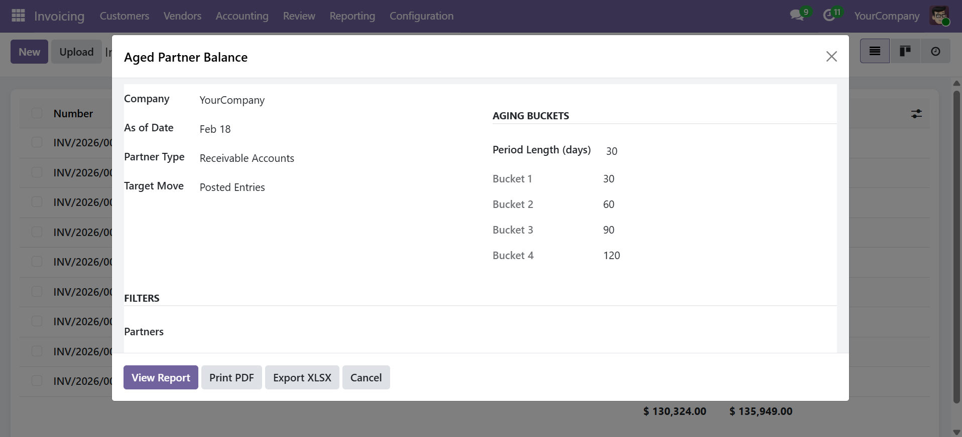 Aged Partner Balance Wizard