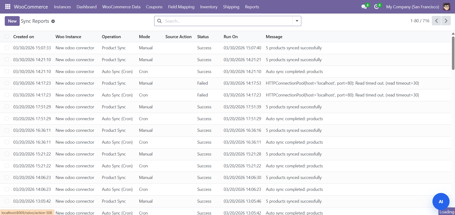 Sync Reports