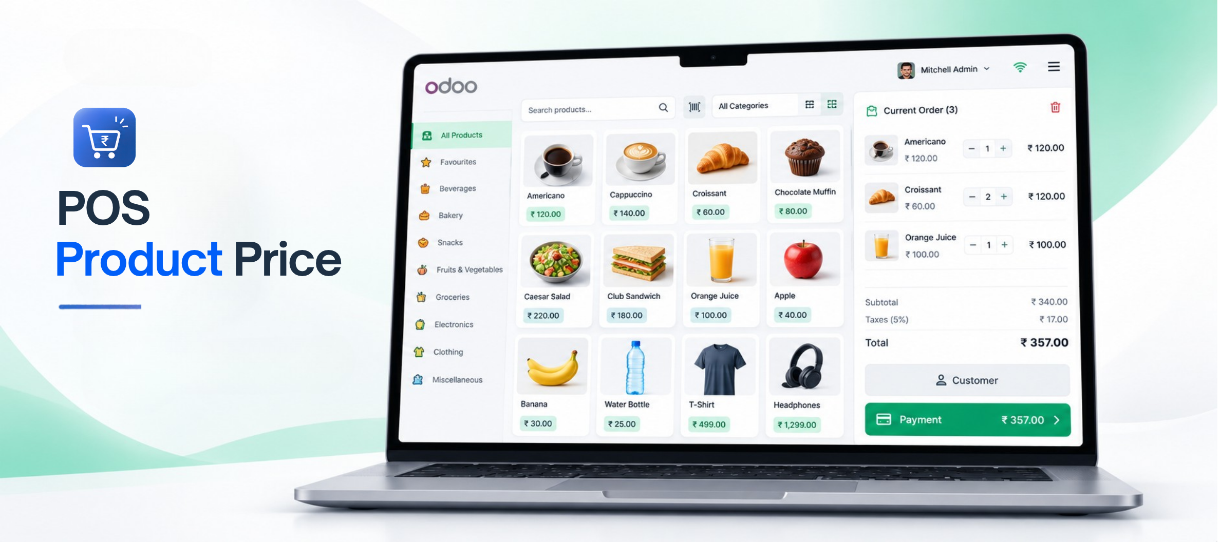 POS Product Price on Card